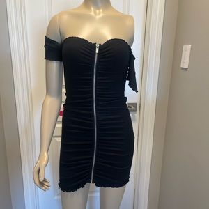 Forever 21 Black Zipper Dress